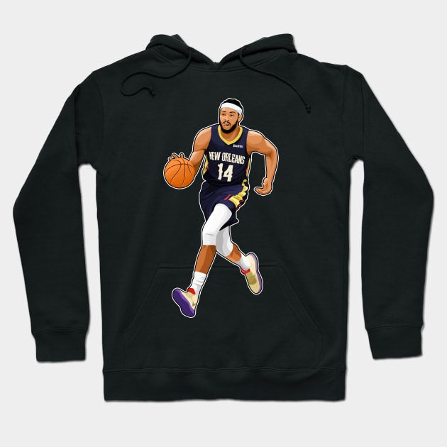 Brandon Ingram #14 Dribble The Ball Hoodie by RunAndGow